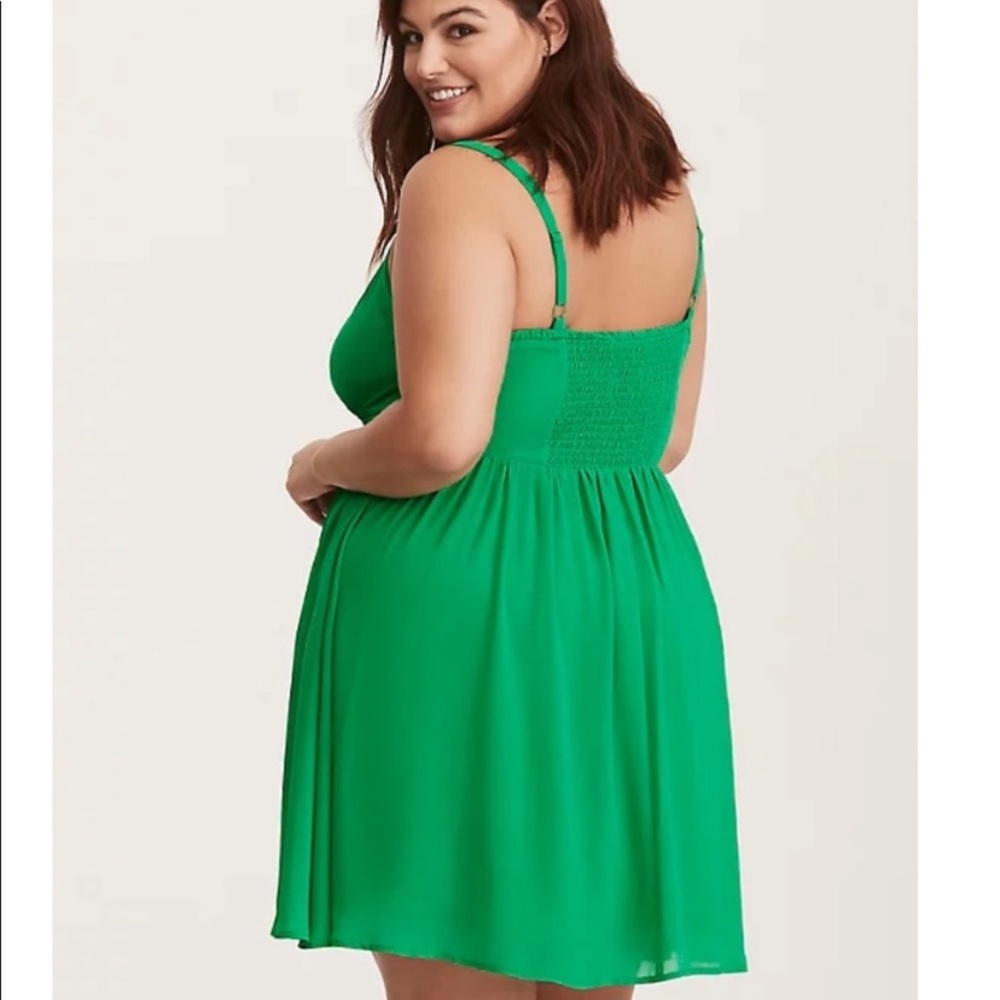 Green torrid dress chiffon